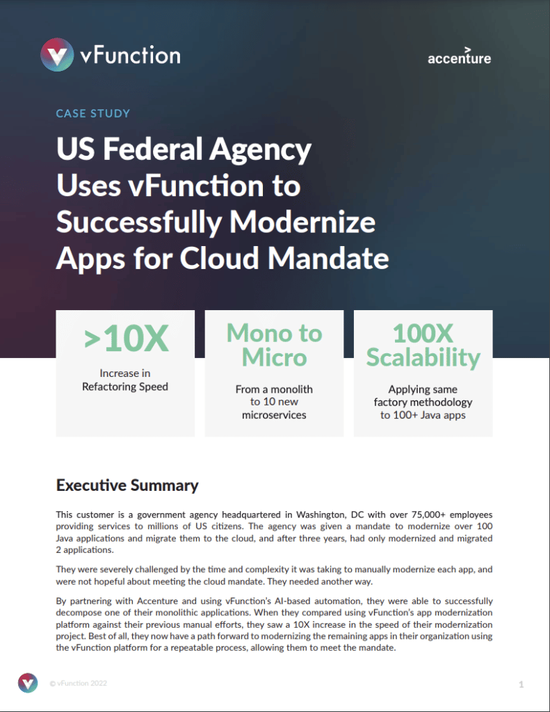 us federal agency modernizes app with vfunction