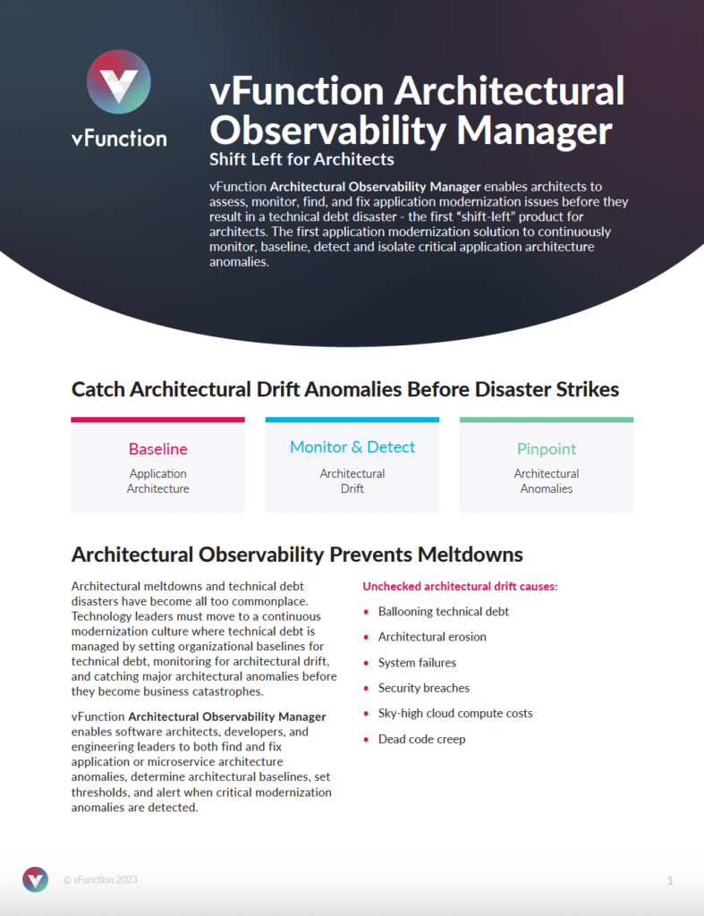 architectural observability manager