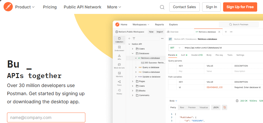 postman integration testing tool